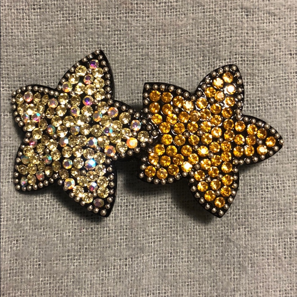 Sparkly Yellow Rhinestone Star Hairpin
